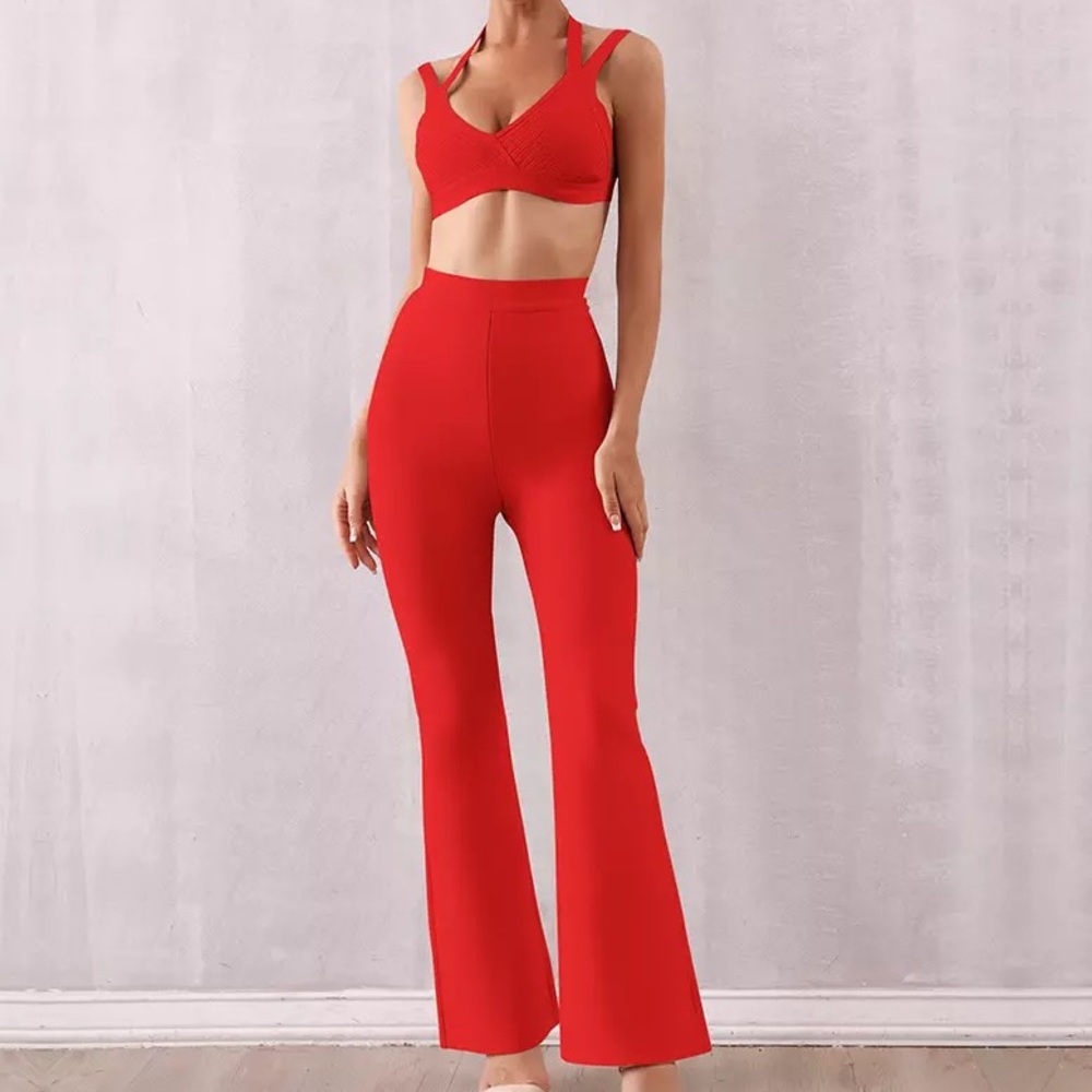 Red Bodycon Set